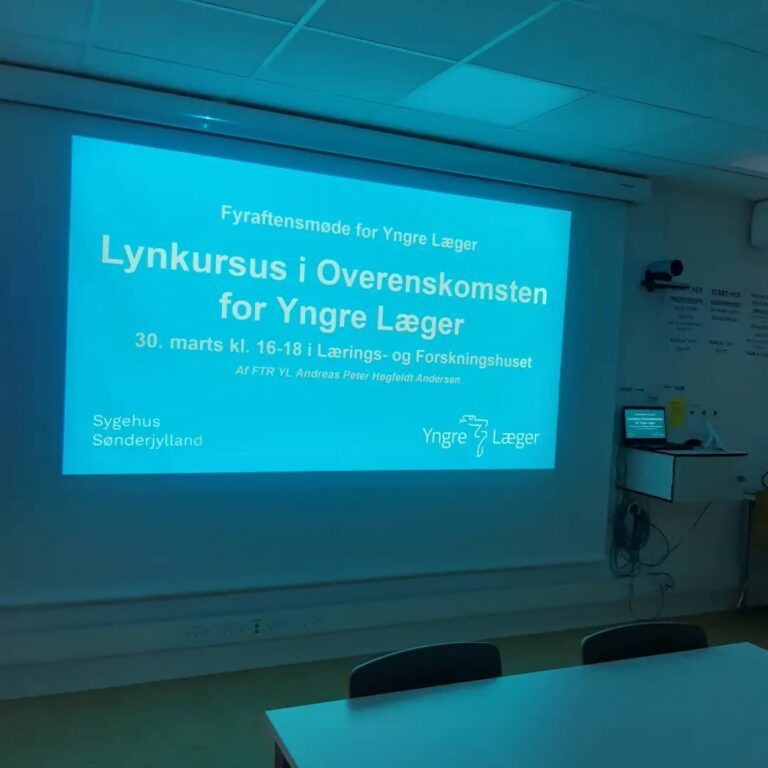 Står klar om lidt til at give de yngre læger på @sygehussonderjylland et lynkursus i vores overenskomst. Vi vil komme ind på de vigtigste regler at kende om vores overenskomst, hvordan tjekker en vagtplan og sin lønseddel når den kommer. Desuden vil vi snakke om hvad man kan bruge @yngre_laeger og s…