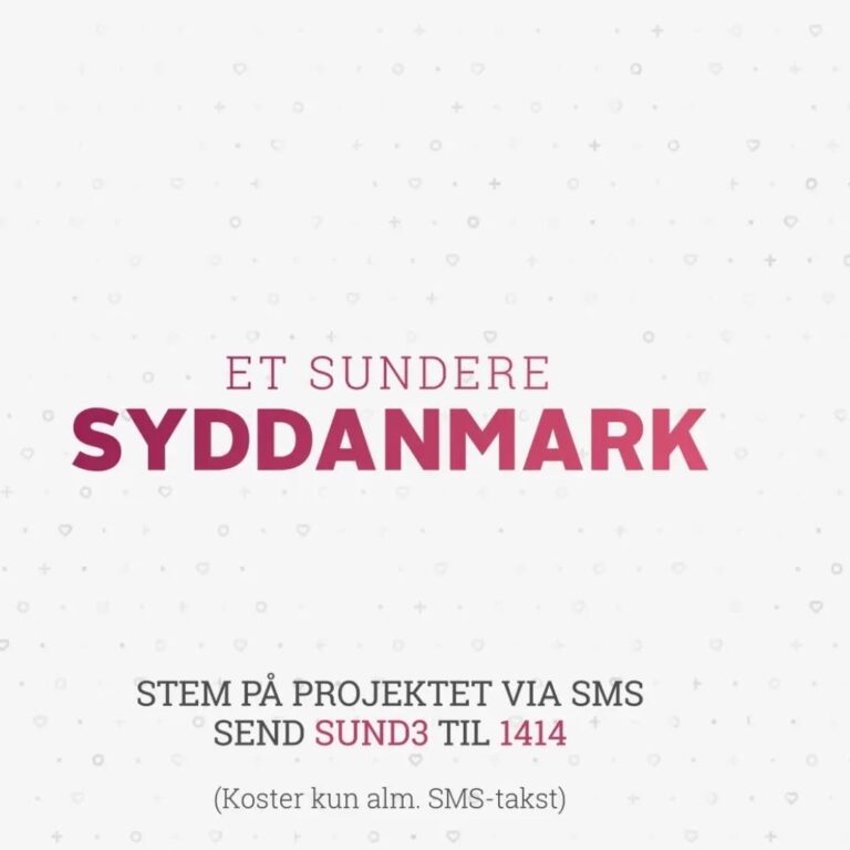 Hvert år uddeles der nogle millioner kroner til forskning i det der hedder Et Sundere Syddanmark, og det foregår ved at folk stemmer på det projekt man bedst kan lide. I år er der også mange gode projekter, men jeg synes især projektet fra Gunhild Kjaergaard-Andersen er interessant. Hun vil kigge på…
