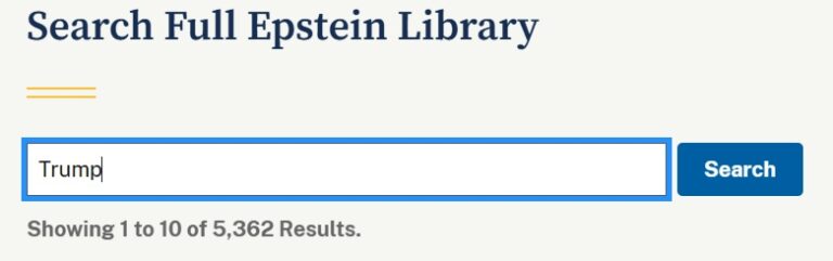 Donald Trump er nævnt 5.362 gange i Epstein filerne https://www.justice.gov/epstein #EpsteinFiles