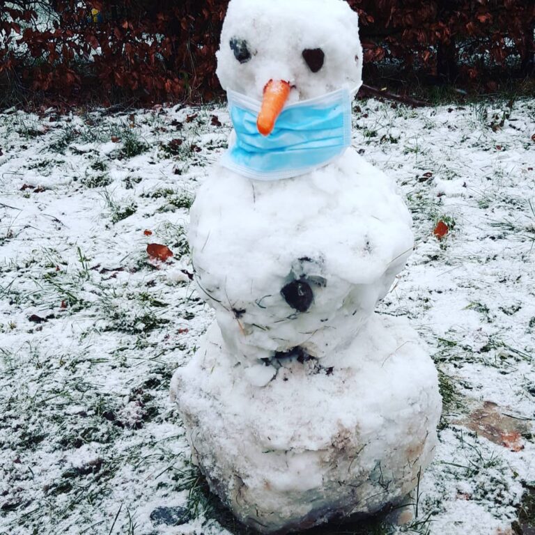 Så er årets første sne faldet #covid19dk